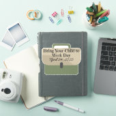 Briefcase Breng uw kind naar de werkdag 2025 Sticker (iPad Cover)