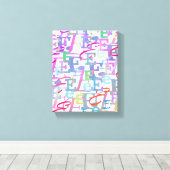 Briefconfetti "E" Canvas Afdruk (Insitu (Houten vloer))