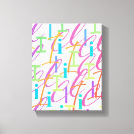 Briefconfetti "I" Canvas Afdruk