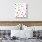 Briefconfetti "I" Canvas Afdruk (Insitu (Slaapkamer))