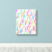 Briefconfetti "I" Canvas Afdruk (Insitu (Houten vloer))