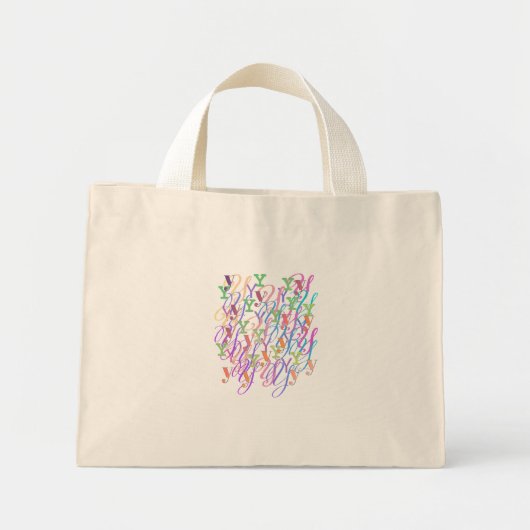 Briefconfetti "Y" Mini Tote Bag (Voorkant)