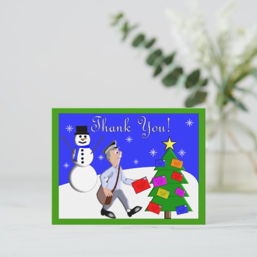 Briefdrager Bedankkaarten Briefkaart (Staand voorkant)