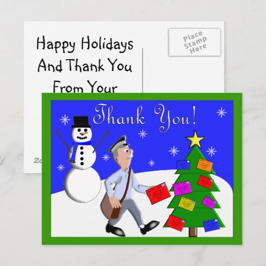 Briefdrager Bedankkaarten Briefkaart (Voorkant / Achterkant)