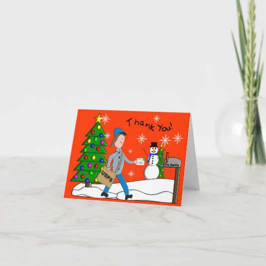 Briefdrager "Bedankt" Notecards Bedankkaart (Voorkant)