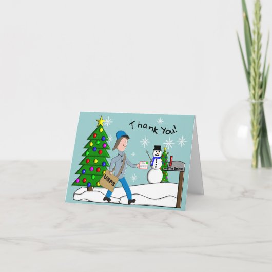Briefdrager "Bedankt" Notecards Bedankkaart (Voorkant)