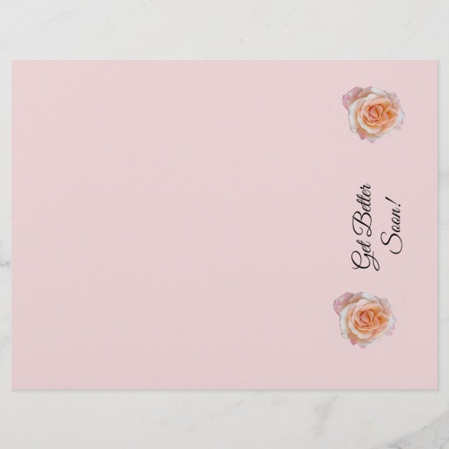 Briefhoofd Better Soon Roze Papier  (Voorkant)