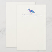 Briefhoofd Cool Watercolor Duitse Herdershond Briefpapier (Voorkant / Achterkant)