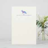 Briefhoofd Cool Watercolor Duitse Herdershond Briefpapier (Staand voorkant)