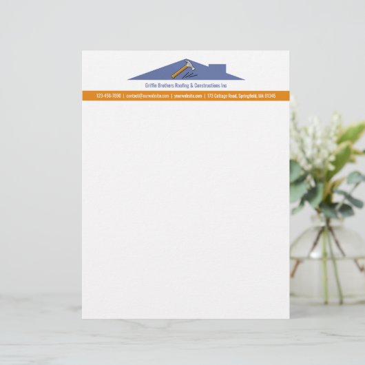 Briefhoofd Dakconstructies Ontwerp (Staand voorkant)