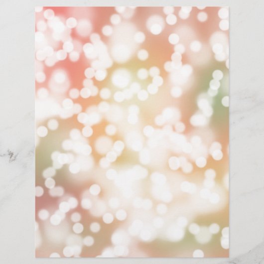 Briefhoofd, lichtroze bokeh schitterende lichten (Voorkant)
