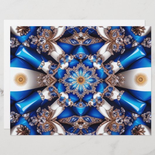 Briefhoofd met Argentijnse kleuren Design (Voorkant / Achterkant)