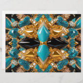 Briefhoofd met Bahamas kleuren ontwerp (Voorkant / Achterkant)