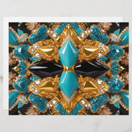 Briefhoofd met Bahamas kleuren ontwerp (Voorkant / Achterkant)