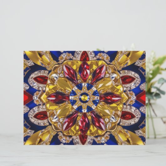 Briefhoofd met Colombia Kleuren Design (Staand voorkant)