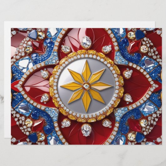 Briefhoofd met Colombiaanse kleuren Design (Voorkant / Achterkant)