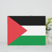 Briefhoofd met de vlag van Palestina (Staand voorkant)