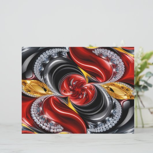 Briefhoofd met Duitse kleuren Design (Staand voorkant)