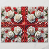 Briefhoofd met Engels Rozen Design (Voorkant)