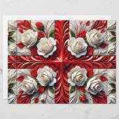 Briefhoofd met Engels Rozen Design (Voorkant / Achterkant)