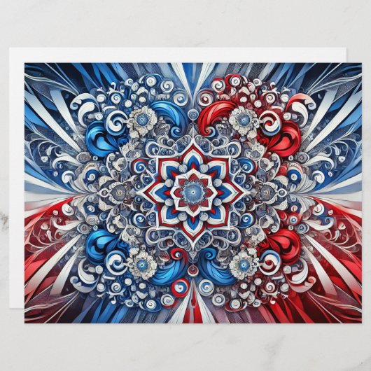 Briefhoofd met Franse kleuren Design (Voorkant / Achterkant)