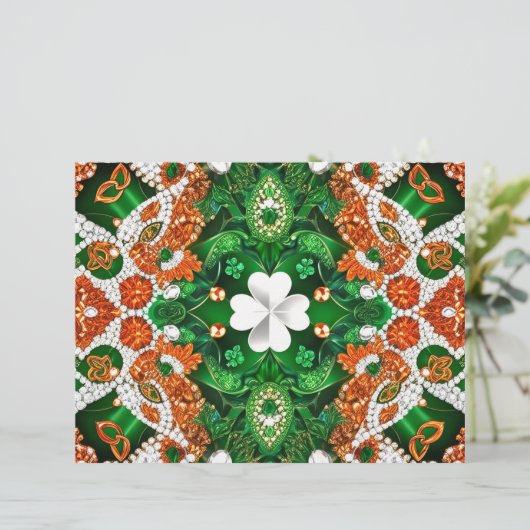 Briefhoofd met Ierland Kleuren Design (Staand voorkant)