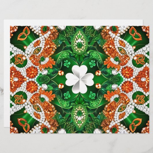 Briefhoofd met Ierland Kleuren Design (Voorkant / Achterkant)