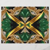 Briefhoofd met Jamaicaanse kleuren Design (Voorkant)