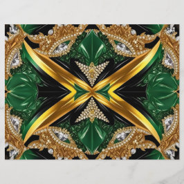 Briefhoofd met Jamaicaanse kleuren Design