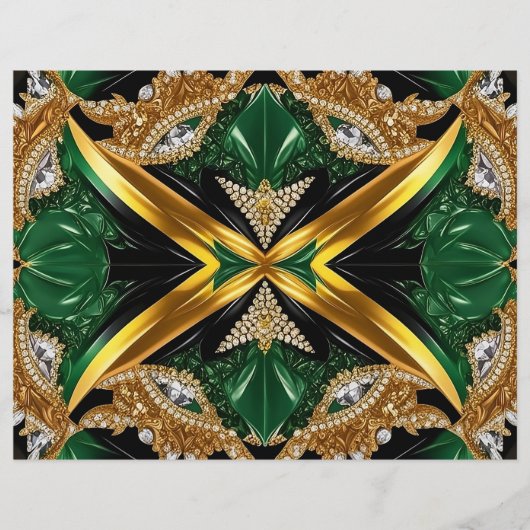 Briefhoofd met Jamaicaanse kleuren Design (Voorkant)