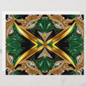 Briefhoofd met Jamaicaanse kleuren Design (Voorkant / Achterkant)