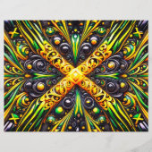 Briefhoofd met Jamaicaanse kleuren Design (Voorkant)