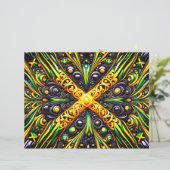 Briefhoofd met Jamaicaanse kleuren Design (Staand voorkant)