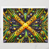 Briefhoofd met Jamaicaanse kleuren Design (Voorkant / Achterkant)