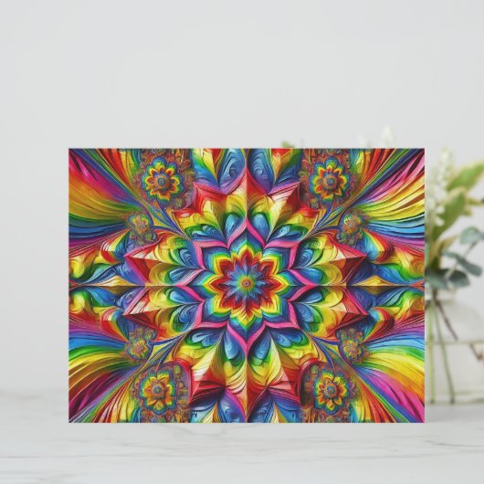 Briefhoofd met LGBTQ kleuren ontwerp (Staand voorkant)