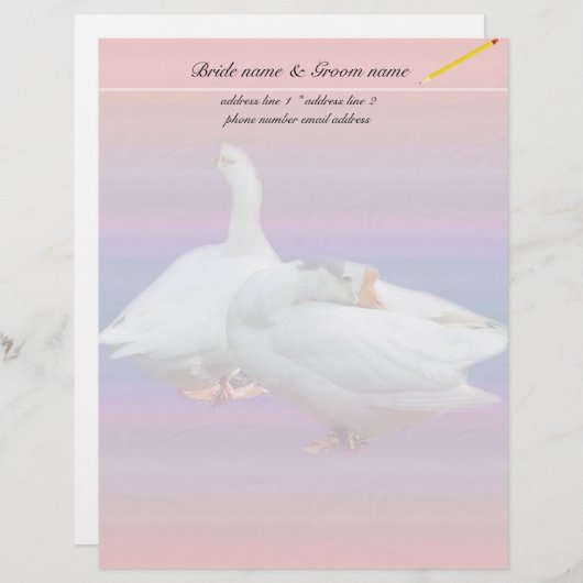 briefhoofd met namen (Voorkant / Achterkant)