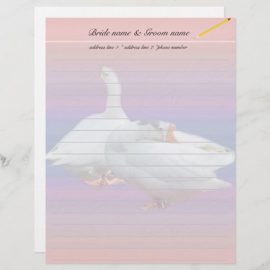 briefhoofd met namen (Voorkant / Achterkant)