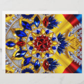 Briefhoofd met Roemeense kleuren Design (Voorkant / Achterkant)