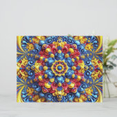 Briefhoofd met Roemeense kleuren Design (Staand voorkant)