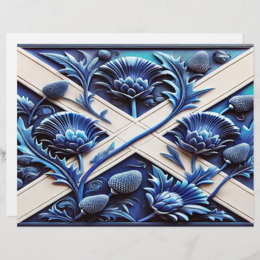 Briefhoofd met Schots Thistles Design (Voorkant / Achterkant)