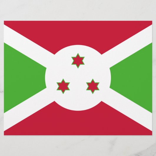 Briefhoofd met vlag van Burundi (Voorkant)