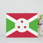 Briefhoofd met vlag van Burundi (Staand voorkant)