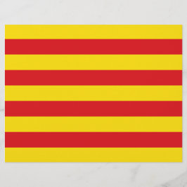 Briefhoofd met vlag van Catalonië
