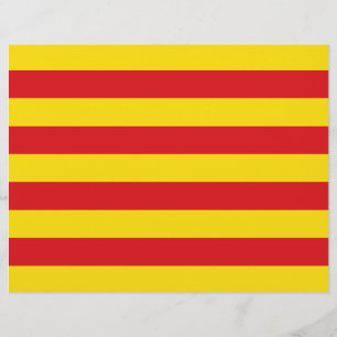 Briefhoofd met vlag van Catalonië