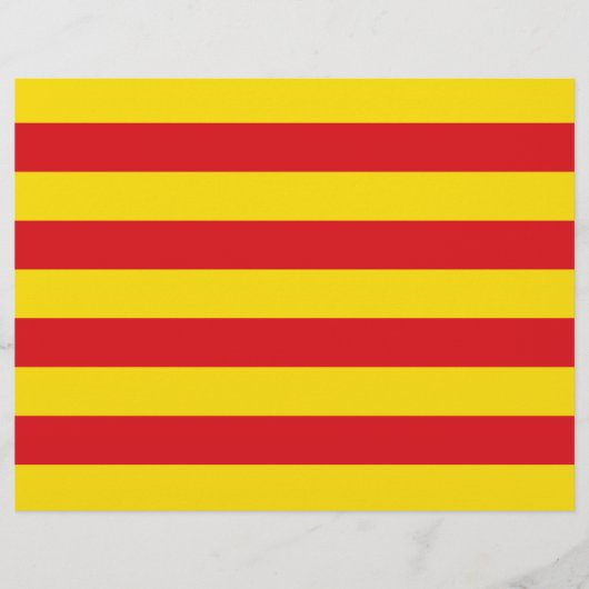 Briefhoofd met vlag van Catalonië (Voorkant)