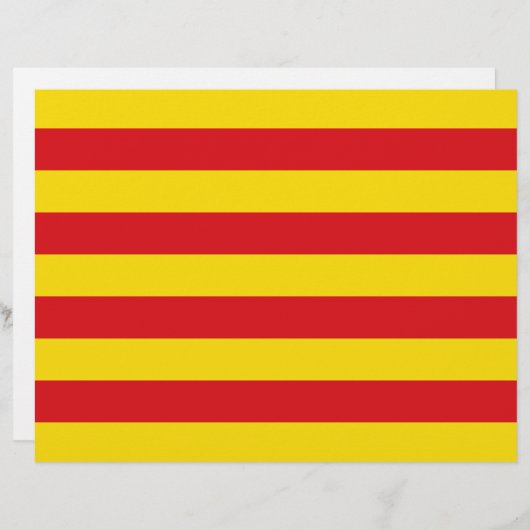 Briefhoofd met vlag van Catalonië (Voorkant / Achterkant)