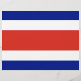 Briefhoofd met vlag van Costa Rica