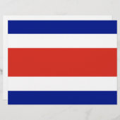 Briefhoofd met vlag van Costa Rica (Voorkant / Achterkant)