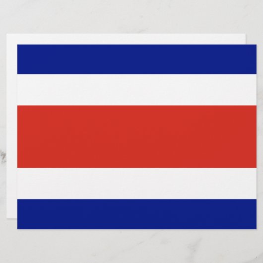 Briefhoofd met vlag van Costa Rica (Voorkant / Achterkant)