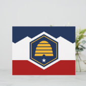 Briefhoofd met vlag van de staat Utah, VS (Staand voorkant)